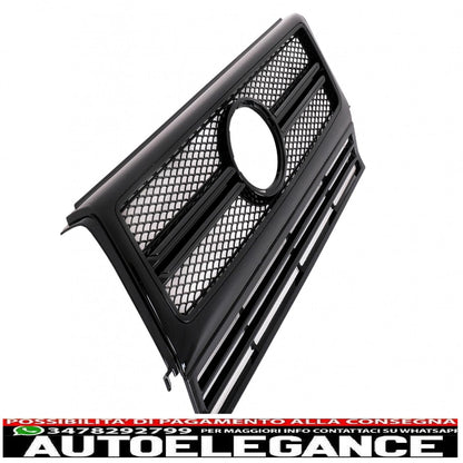 griglia anteriore adatta per mercedes w463 classe g (1990-2012) nuovo design g65 g63 pianoforte edizione completamente nera