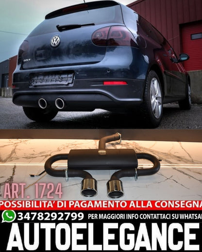 SCARICO SPORTIVO ADATTO PER VW GOLF 5 - GOLF 6 LOOK R20 R32 DESIGN SPORTIVO