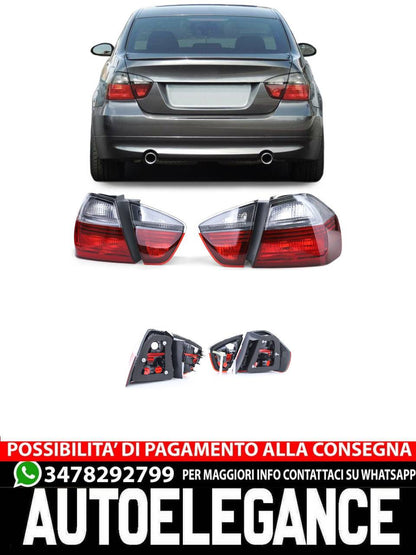 Rear lights suitable for BMW 5 Series E39 sedan 95-00 red black Glass 