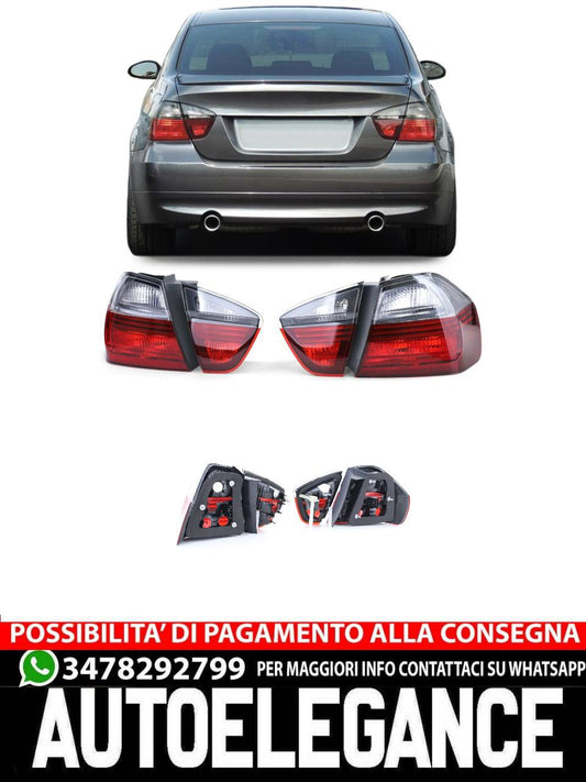 Rear lights suitable for BMW 5 Series E39 sedan 95-00 red black Glass 