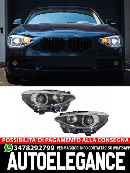 Fari anteriori a LED DRL Angel Eye adatti per BMW Serie 1 F20 F21 (2011-2014)
