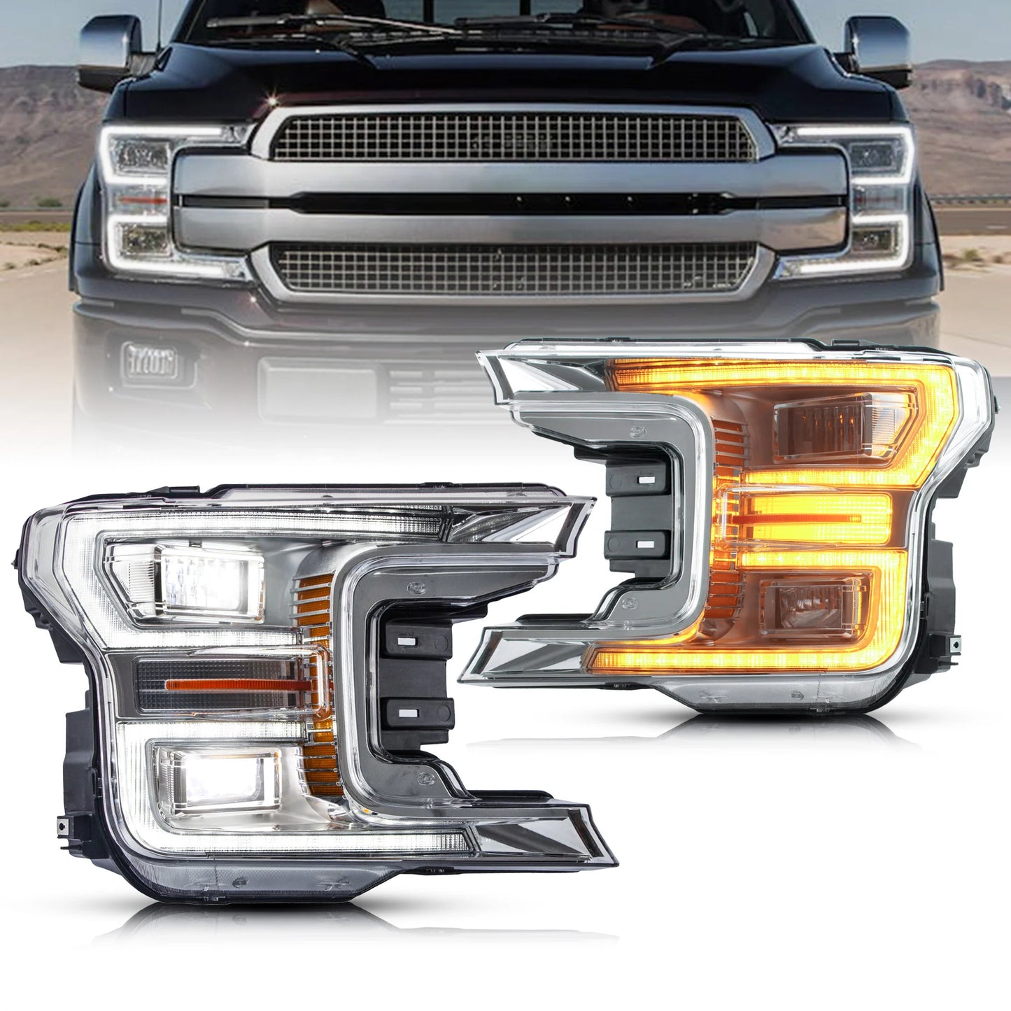 Fari e fanali posteriori Full LED per Ford F150 2018-2020 (non adatti a un rapace)