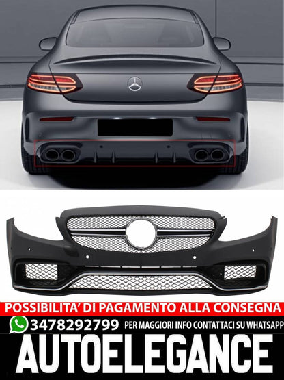 Front bumper with diffuser suitable for Mercedes C-Class C205 Coupe A205