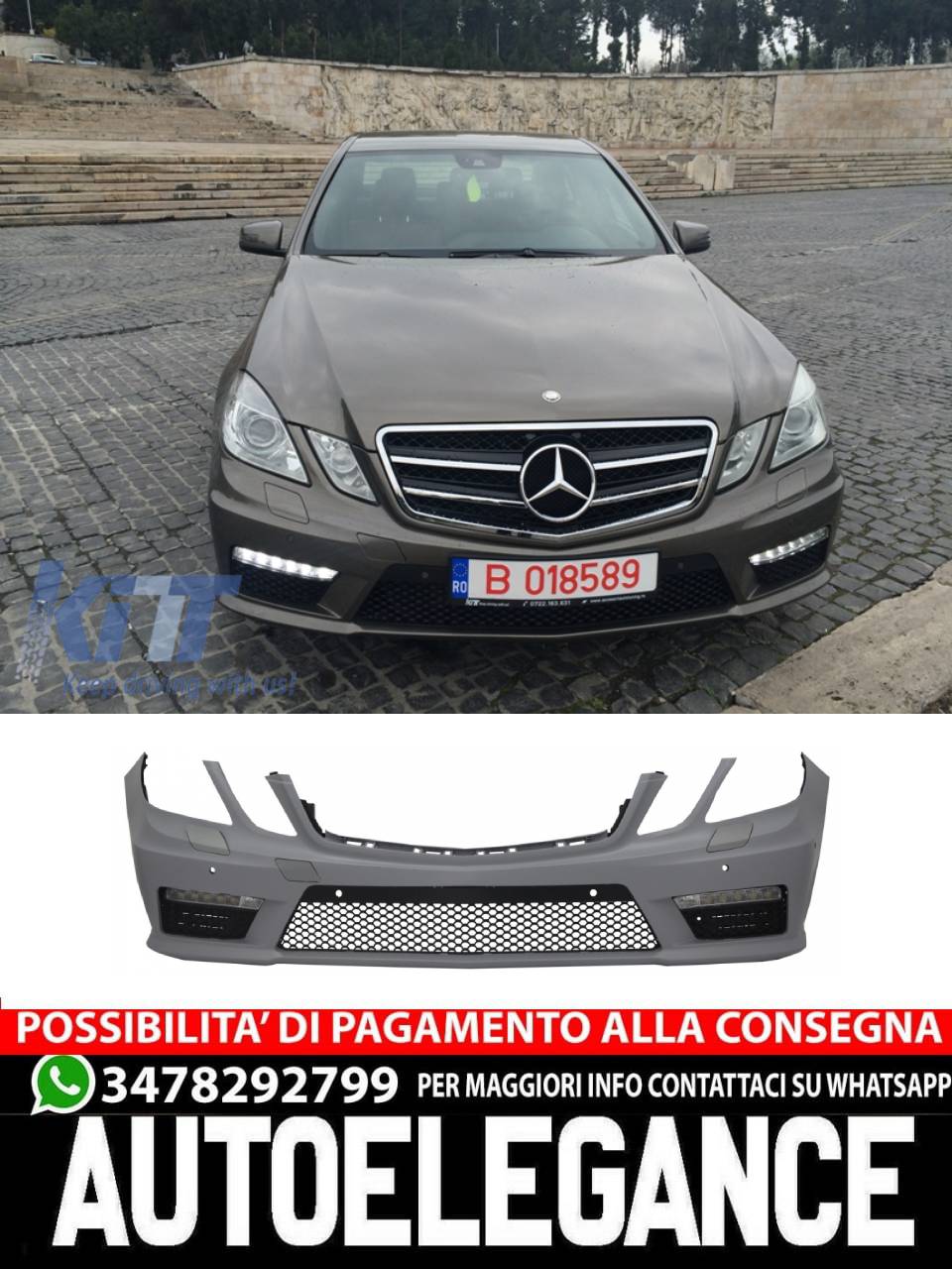 Front bumper suitable for Mercedes E-Class W212 (2009-2013)
