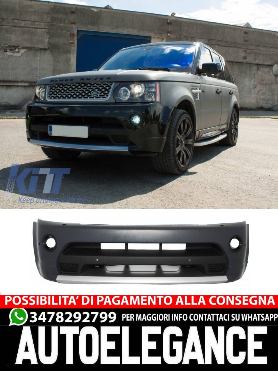 Paraurti anteriore adatto per Land Range Rover Sport L320 Facelift (2009-2013)
