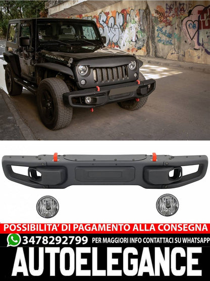 Paraurti anteriore in metallo adatto per Jeep Wrangler Rubicon JK (2007-2017)