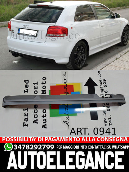 REAR S3 UNDER BUMPER AUDI A3 8P 3 DOORS 2004-2008 DIFFUSER