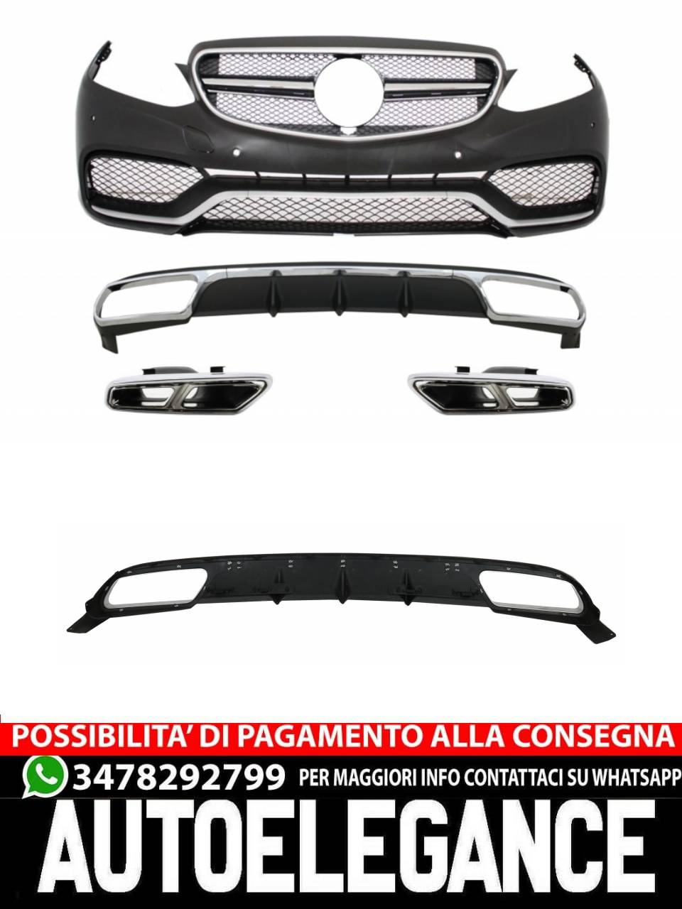Front bumper suitable for Mercedes E-Class W212 Facelift (2013-2016) 