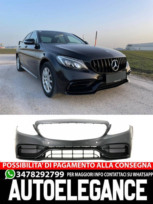 Paraurti anteriore con diffusore posteriore adatto per Mercedes Classe C A205