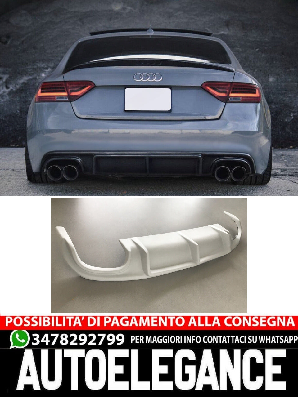 SPOILER AUDI A5 COUPE 2007-2011 (non per s-line)