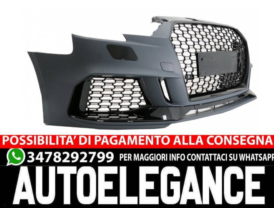 Front Bumper Suitable for Audi A3 8V Facelift (2016-2019) Sedan Cabrio RS3