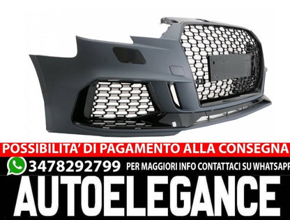 Front Bumper Suitable for Audi A3 8V Facelift (2016-2019) Sedan Cabrio RS3
