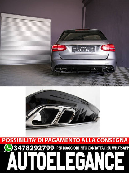 Paraurti anteriore con diffusore adatte per Mercedes Classe C W205 (2014-2020)