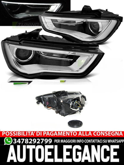 TUBO FARI DRL NERO per AUDI A3 8V 12-16
