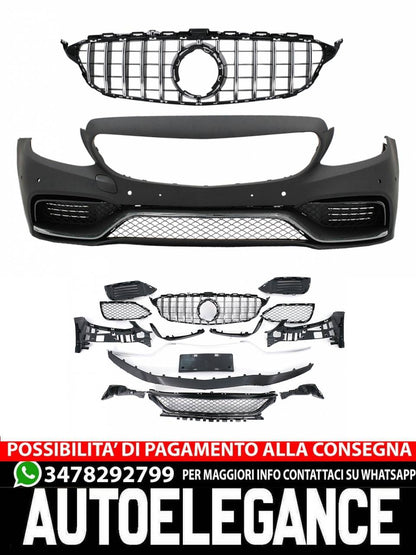 Front bumper with grille suitable for Mercedes C-Class W205 S205 C205 A205