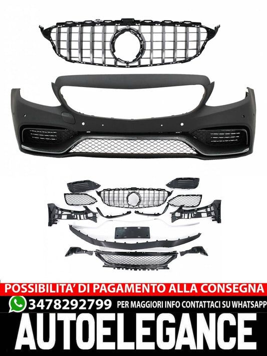 Front bumper with grille suitable for Mercedes C-Class W205 S205 C205 A205