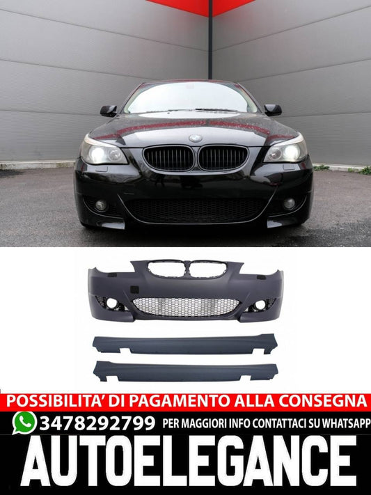 Front bumper suitable for BMW 5 Series E60 E61 (2003-2010) with side skirts
