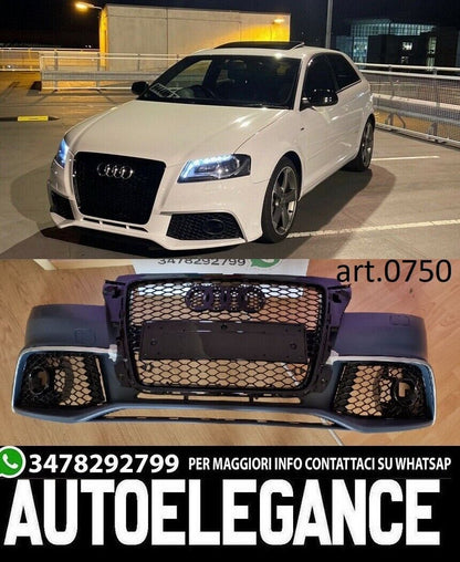 BUMPER SUITABLE FOR AUDI A3 8P LOOK RS3 08-12 RESTYLING