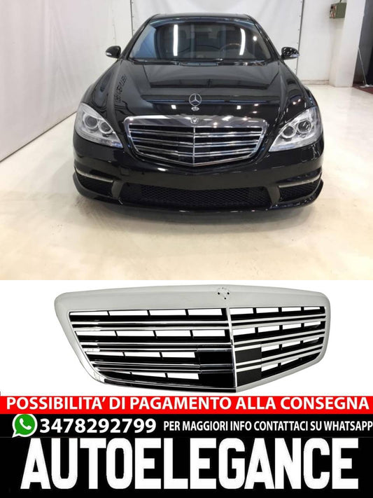 Front bumper with grille suitable for Mercedes W221 S-Class (2005-2010)