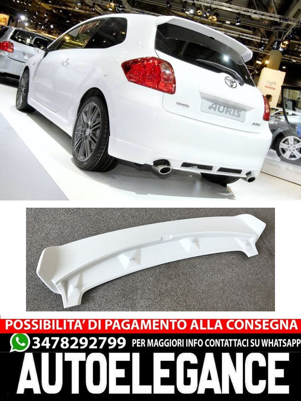 SPOILER adatto per TOYOTA AURIS (2006-2013)