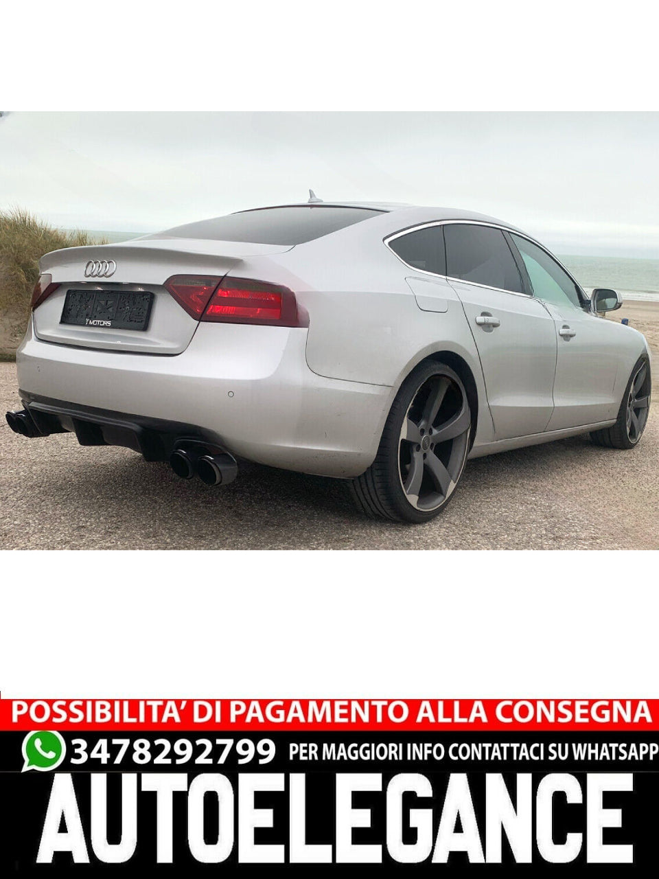 MINIGONNA POSTERIORE / DIFFUSORE / SPOILER AUDI A5 SPORTBACK 2012-2016