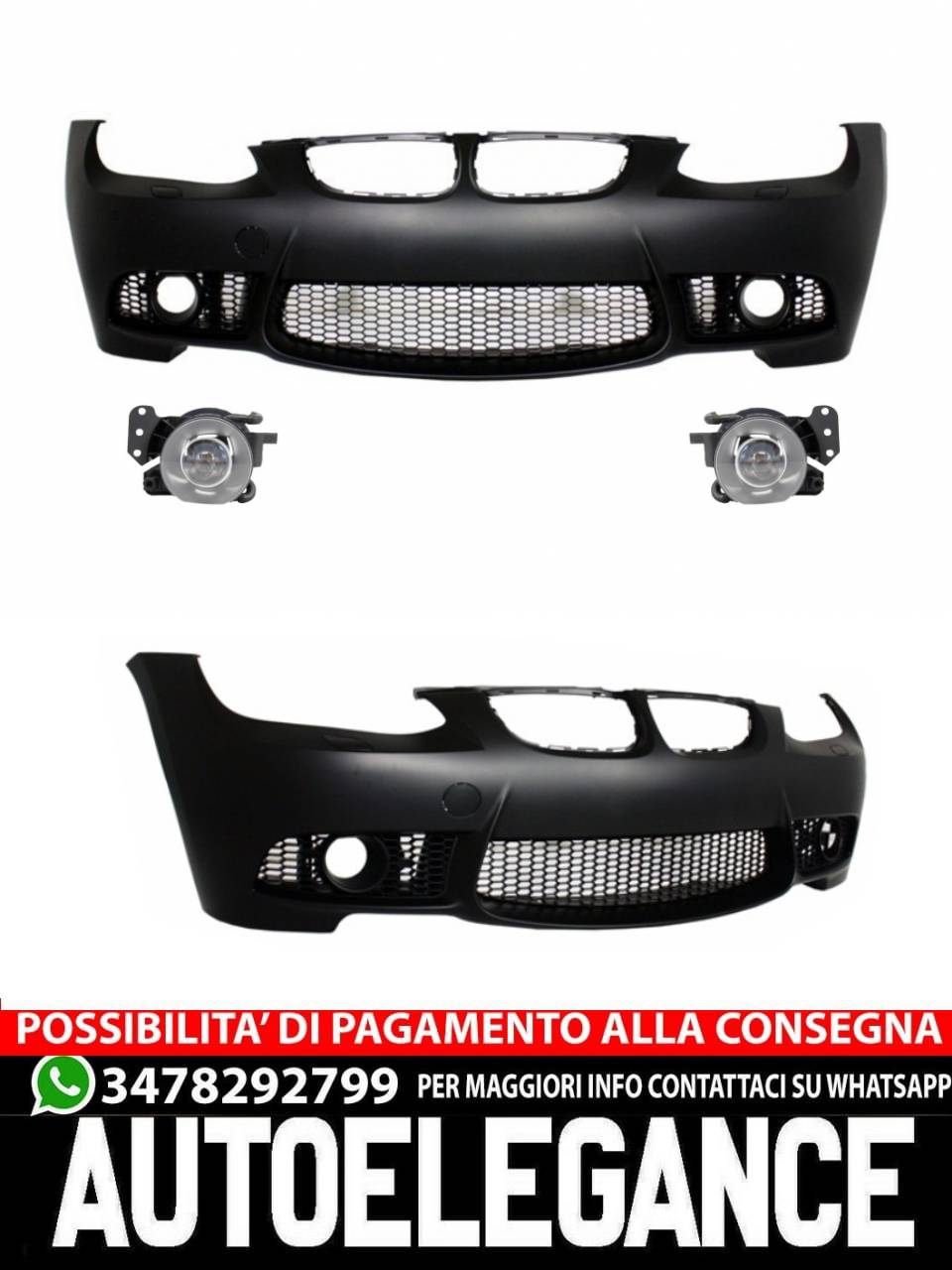 Paraurti anteriore con proiettori adatto per BMW Serie 3 E92 (2006-2009)