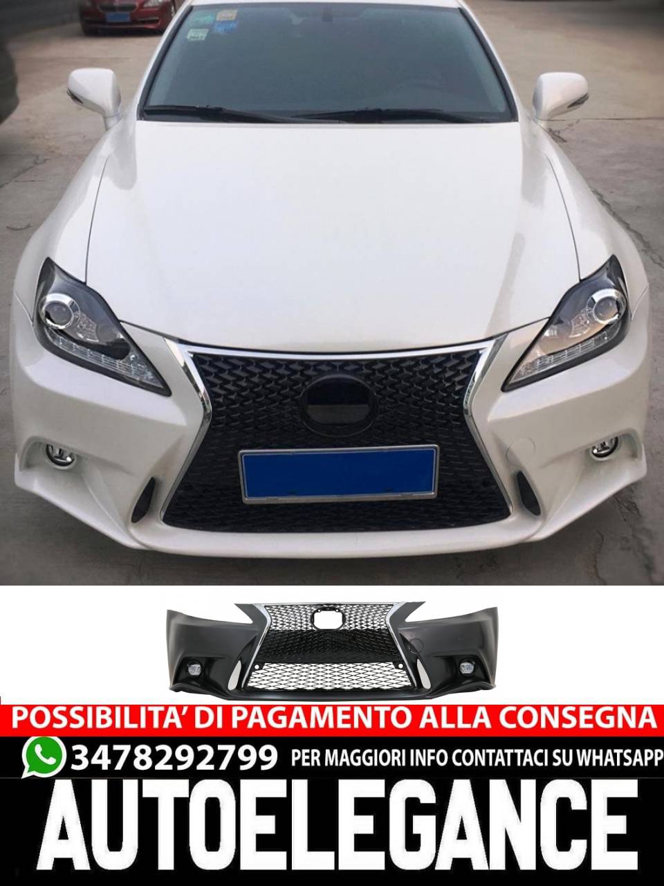 Paraurti anteriore adatto per LEXUS IS XE20 (2005-2013) IS F Sport Facelift XE30