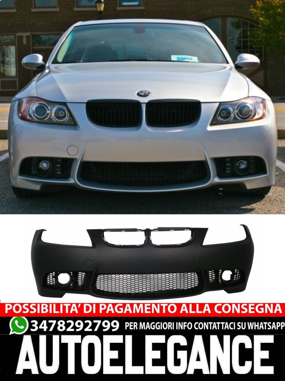 Front Bumper suitable for BMW E90 E91 Non LCI (2004-2008) M3 with grilles