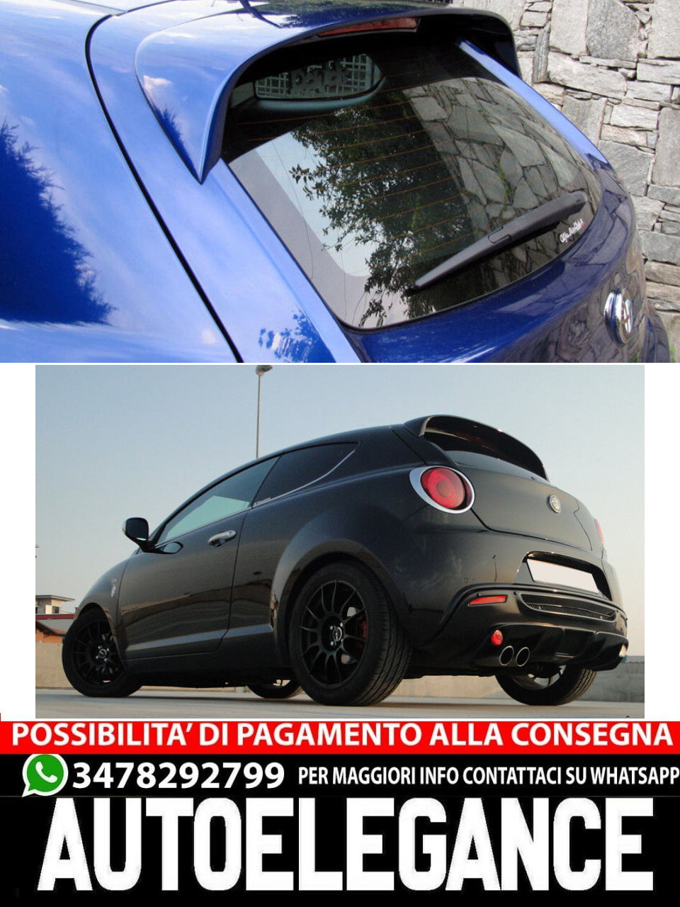 SPOILER ALETTONE POSTERIORE ALFA ROMEO MITO