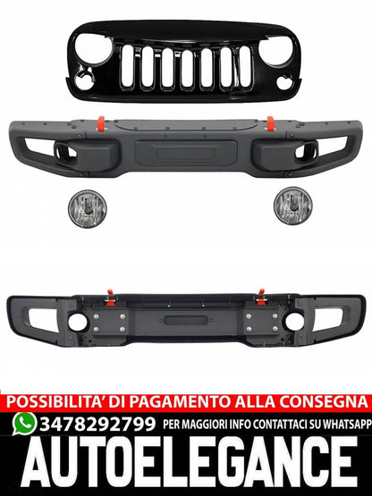 Front Bumper with Grille Fits JEEP Wrangler / Rubicon JK (2007-2017)