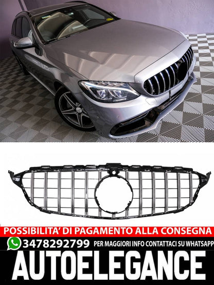 Paraurti anteriore con griglia per Mercedes Classe C W205 S205 A205 (2014-2018)