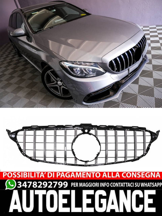 Paraurti anteriore con griglia per Mercedes Classe C W205 S205 A205 (2014-2018)