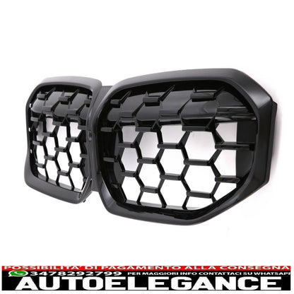Per BMW Serie 3 G20 G21 LCI dal 07/2022 griglia del radiatore nero lucido