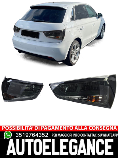 Fanali posteriori a LED Barra Luminosa Nera per Audi A1 8X anche Sportback 10-15