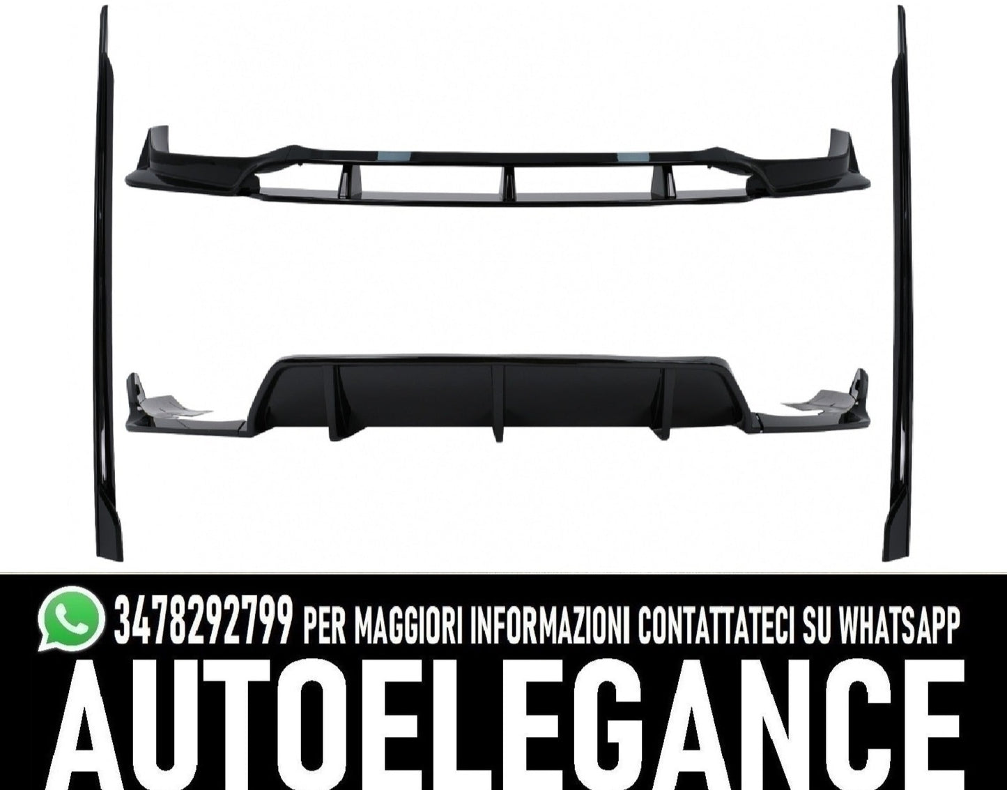 Bodykit Aero Body Kit suitable for BMW X6 G06 (10.2019-03.2023) M-Tech Black Knight Design Piano Black 