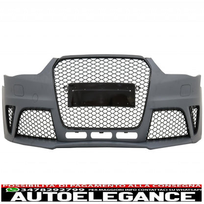 paraurti anteriore con diffusore a mantovana e terminali di scarico adatti per audi a4 b8 facelift (2012-2015) limousine avant rs4 design