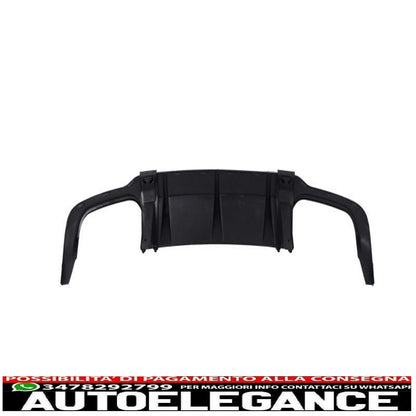 Diffusore d'aria con mantovana per paraurti posteriore con terminali di scarico adatto per mercedes classe c w204 c204 amg sport line (2012-2014) limousine coupé