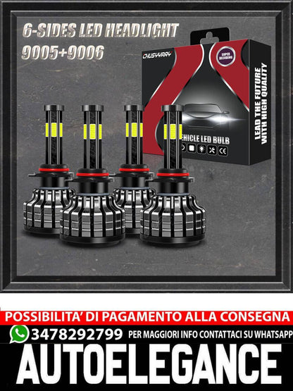 6Side 9005 9006 Kit lampadine fari a LED per Honda Civic 2004-2013 abbaglianti