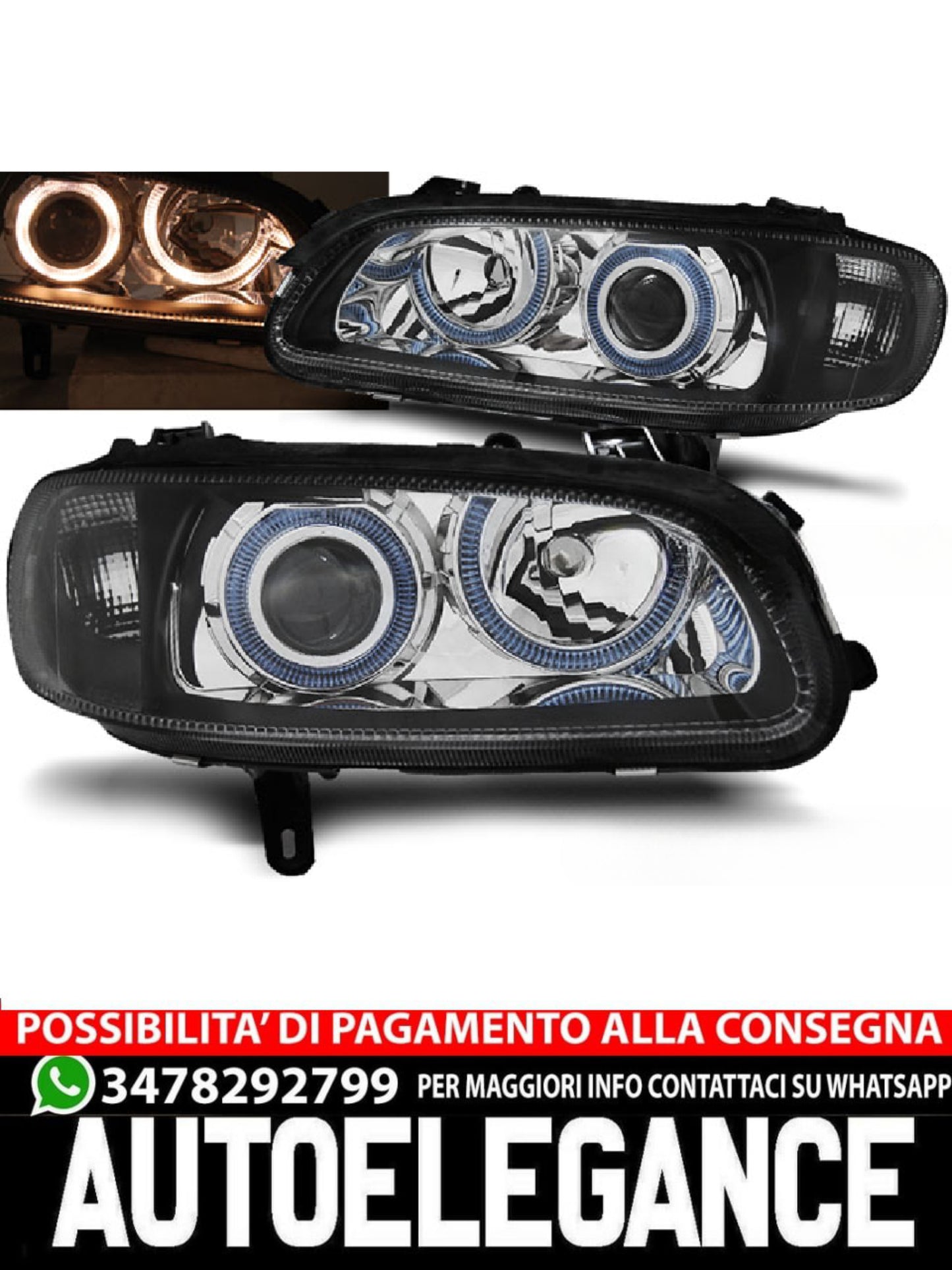 FARI ANGEL EYES NERO ADATTI COMPATIBILI PER OPEL OMEGA B 04.94-08.99