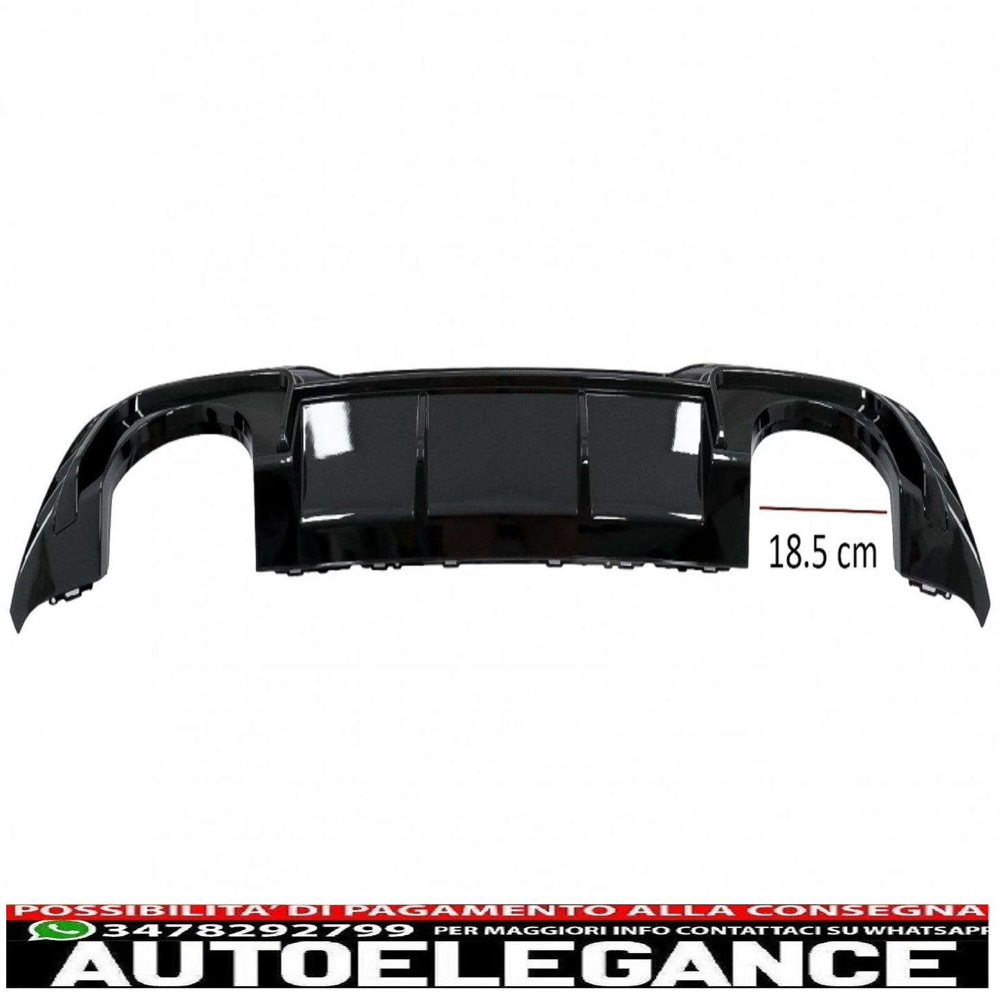 Diffusore mantovana paraurti posteriore adatto per audi a3 8v facelift (2016-2019) hatchback sportback rs3 solo design paraurti s-line pianoforte nero