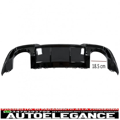 Diffusore mantovana paraurti posteriore adatto per audi a3 8v facelift (2016-2019) hatchback sportback rs3 solo design paraurti s-line pianoforte nero
