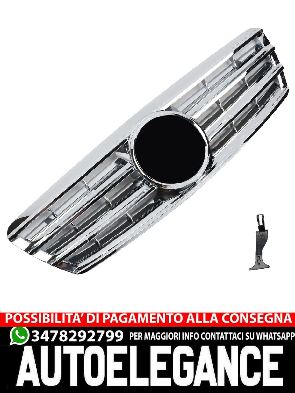Griglia sportiva per Mercedes W203 S203 C cromata CL AMG