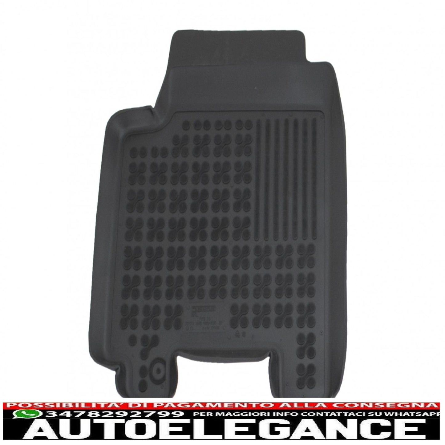 Black rubber mat suitable for Toyota Yaris XP10 Hatchback (1999-2005)