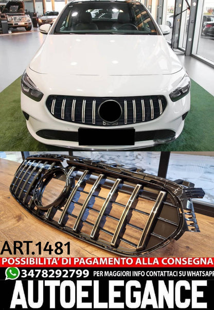 ART.1481 GRIGLIA ADATTA PER MERCEDES CLASSE B W247 STANDARD LOOK GT CROMATA