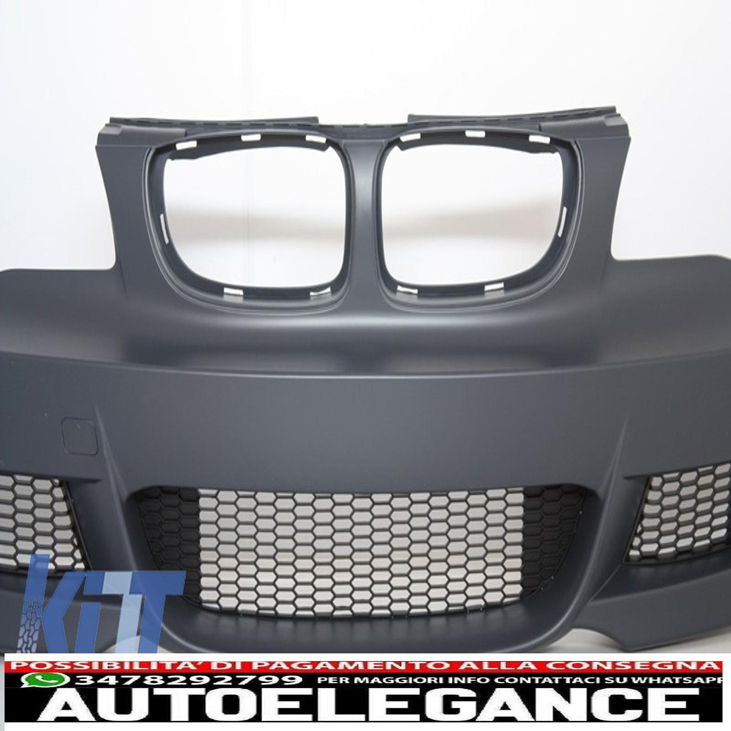 paraurti anteriore con griglie a doppio rene adatto per bmw 1'er e81/e82 e87/e88 (2004-2011) m-tech m-technik design