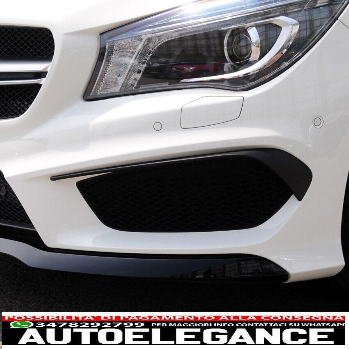 Spoiler front wings spoiler suitable for Mercedes C117 CLA-Class facelift - show original title original text spoiler front wings spoiler suitable for Mercedes C117 CLA-Class pre-facelift