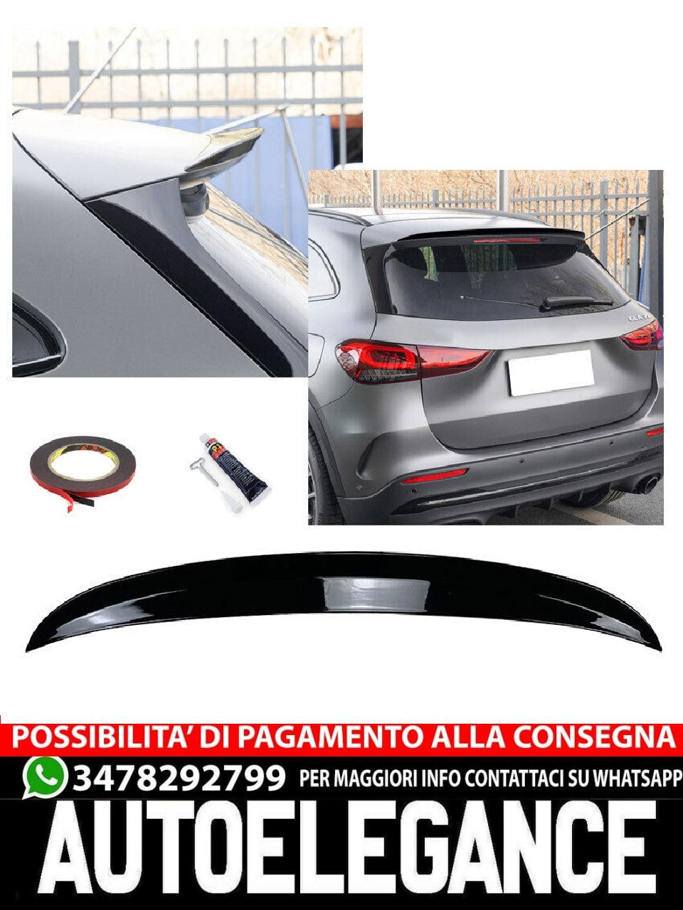 Suitable for Mercedes GLA H247 ROOF SPOILER REAR SPOILER 