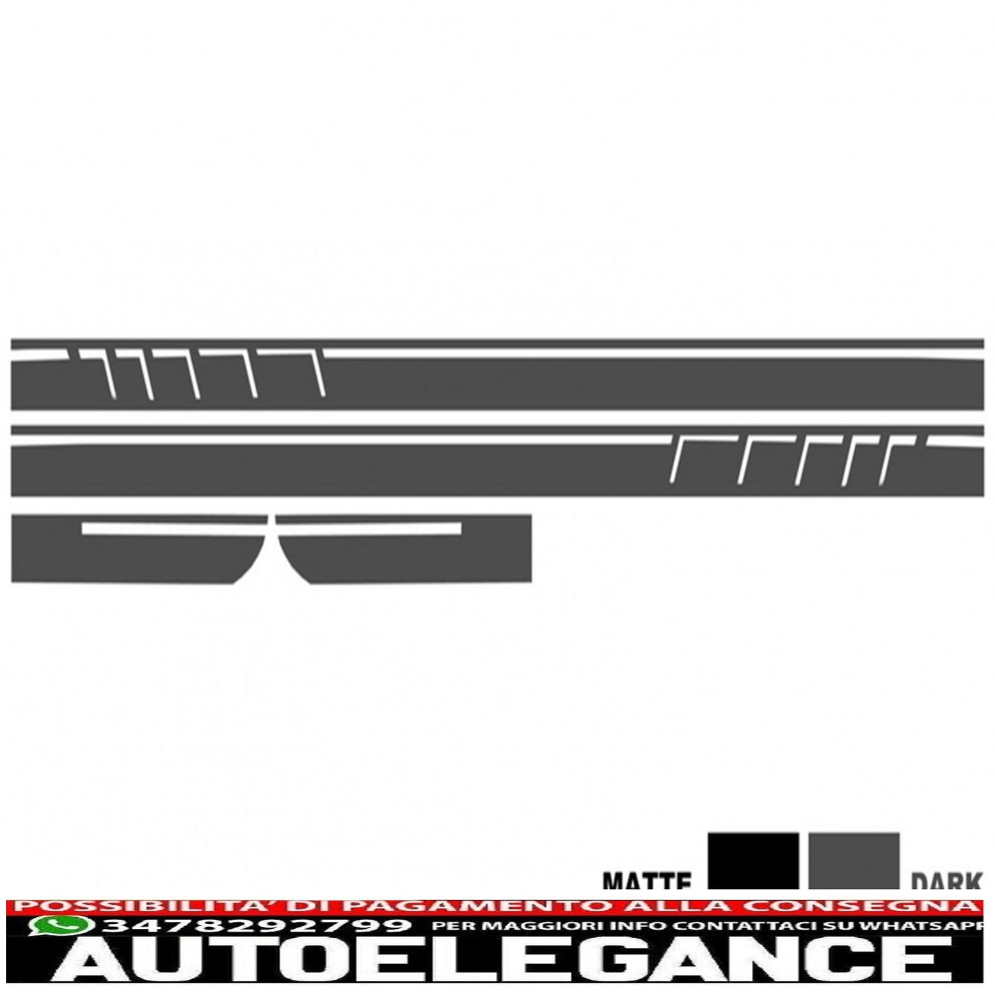 set of side and top hood roof tailgate dark grey stickers suitable for mercedes cla w117 c117 x117 (2013-2016) w176 (2012-2018) 45 design edition 1
