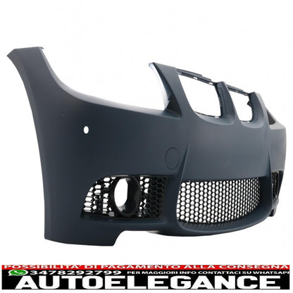 paraurti anteriore adatto per bmw serie 3 e90 berlina e91 touring (2004-2008) non lci m3 design con fendinebbia fumé