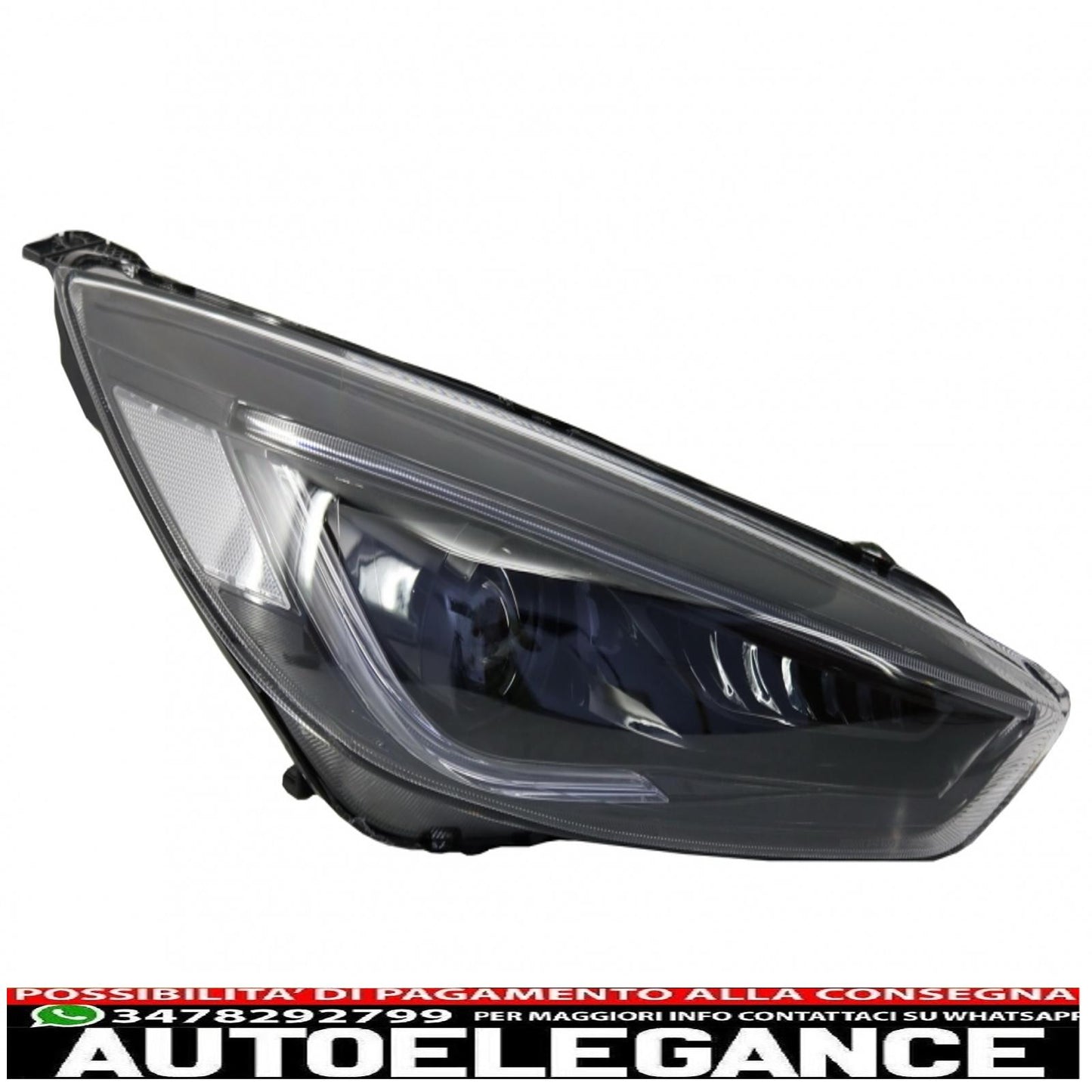 led drl headlights suitable for ford focus iii mk3 (2015-2017) bi-xenon design dynamic and fluid direction indicators demon look